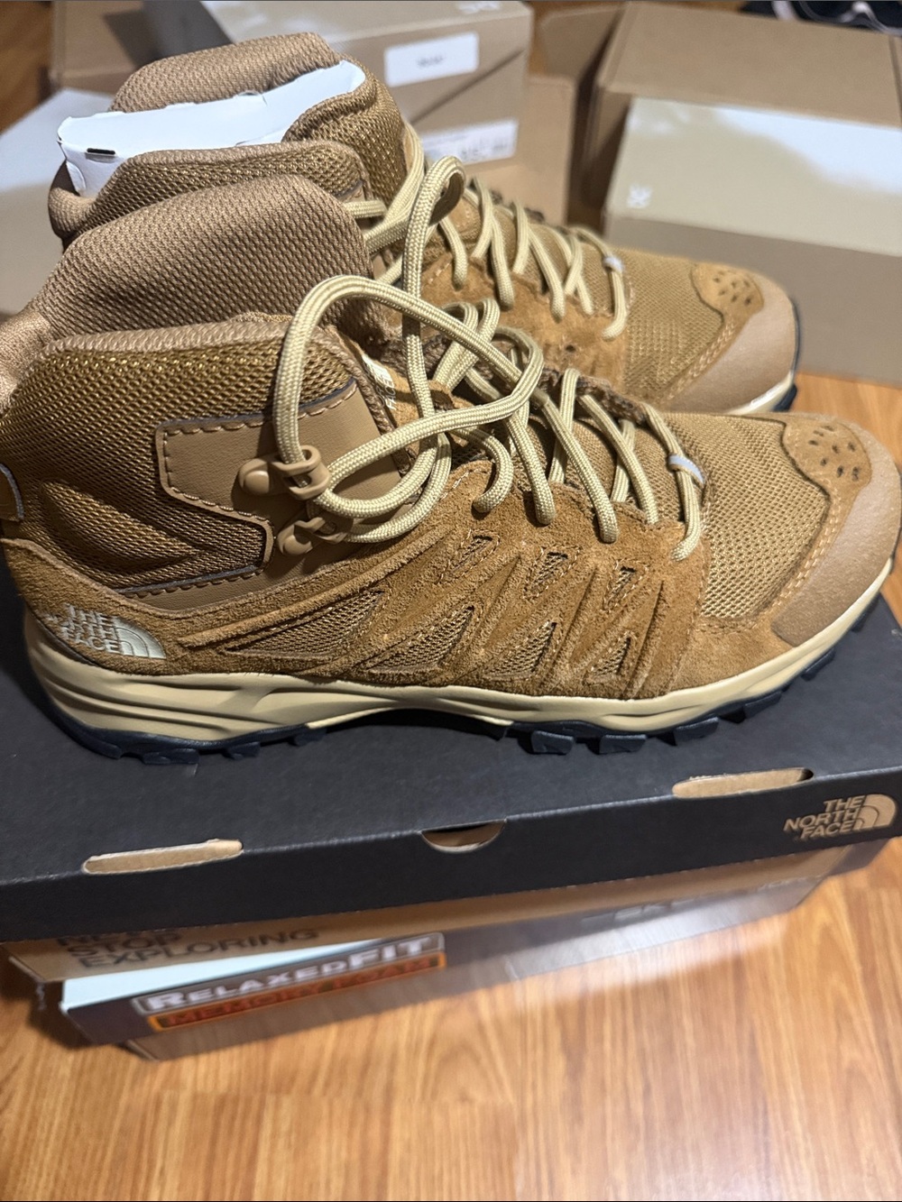 The North Face Woman’s Tan Hiking Boots - Rugged Trail Performance